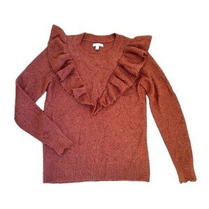 LC Lauren Conrad sequin ruffle sweatshirt